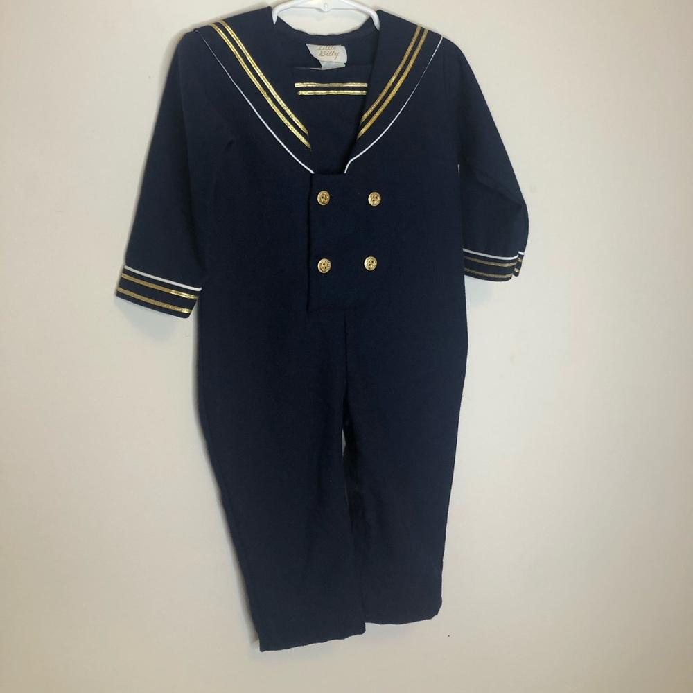 2/$20 SALE! Vintage Little Bitty Sailor Suit 18m